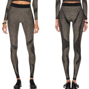 Wolford x Adidas, Women’s Studio Motion Legging Lurex, Black Gold Shimmer, Small